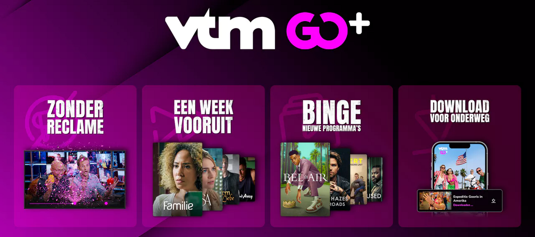 DPG Media lanceert VTM Go+: abonnement zonder reclame